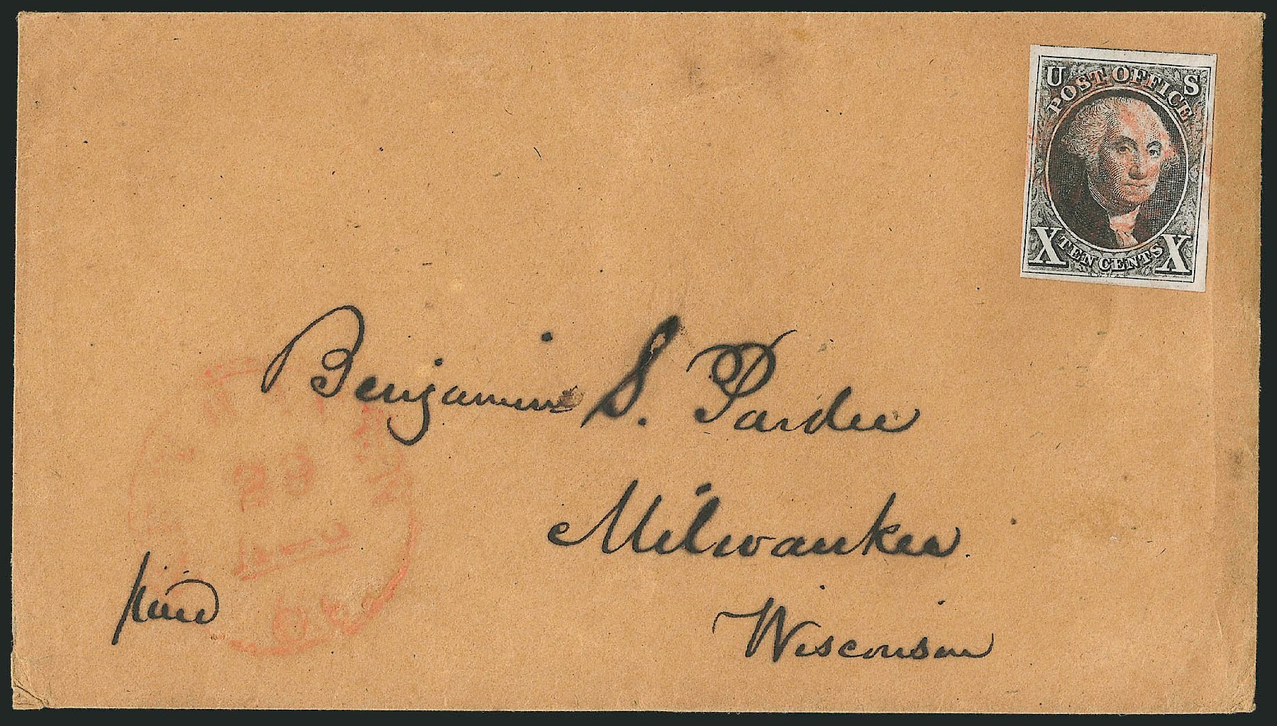 US Stamps Value Scott Catalog # 2: 1847 10c Franklin. Robert Siegel Auction Galleries, Apr 2012, Sale 1023, Lot 2242