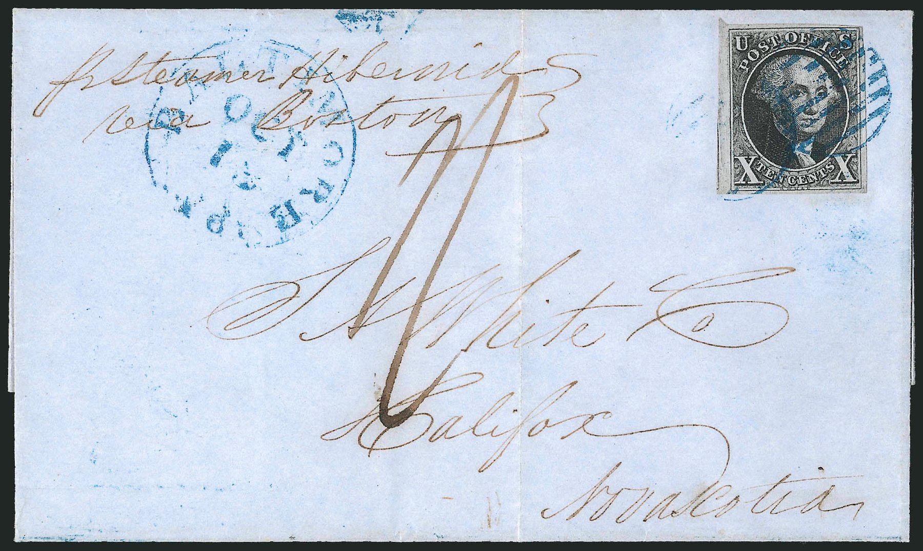 US Stamps Prices Scott Cat. #2 - 1847 10c Franklin. Robert Siegel Auction Galleries, Apr 2012, Sale 1023, Lot 2482