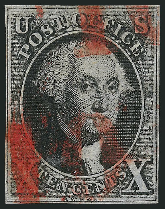 Values of US Stamps Scott Catalog 2: 1847 10c Franklin. Robert Siegel Auction Galleries, Jul 2013, Sale 1050, Lot 62