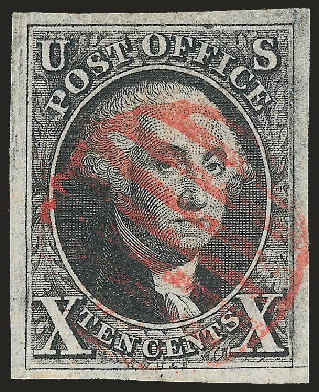 US Stamp Price Scott #2: 1847 10c Franklin. Robert Siegel Auction Galleries, Apr 2010, Sale 984, Lot 32