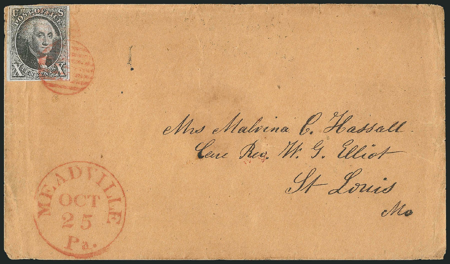 Cost of US Stamp Scott Cat. 2: 1847 10c Franklin. Robert Siegel Auction Galleries, Sep 2010, Sale 993, Lot 222