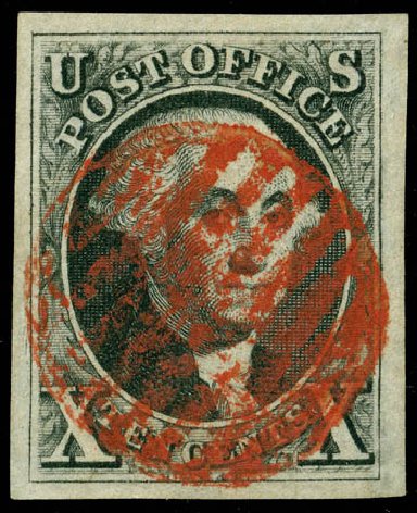 US Stamp Values Scott Catalog # 2 - 10c 1847 Franklin. Matthew Bennett International, Jun 2008, Sale 328, Lot 453