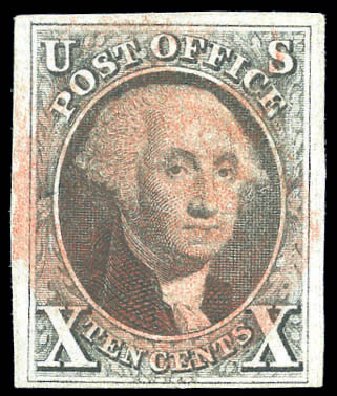 Costs of US Stamp Scott Cat. 2: 1847 10c Franklin. Matthew Bennett International, Sep 2010, Sale 333, Lot 3253