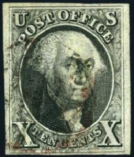 Prices of US Stamp Scott Catalog #2 - 10c 1847 Franklin. Harmer-Schau Auction Galleries, Oct 2008, Sale 79, Lot 13