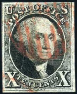 Value of US Stamps Scott Cat. # 2: 10c 1847 Franklin. Harmer-Schau Auction Galleries, Mar 2011, Sale 89, Lot 83