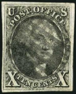 Cost of US Stamps Scott Catalogue 2: 1847 10c Franklin. Harmer-Schau Auction Galleries, May 2012, Sale 93, Lot 243