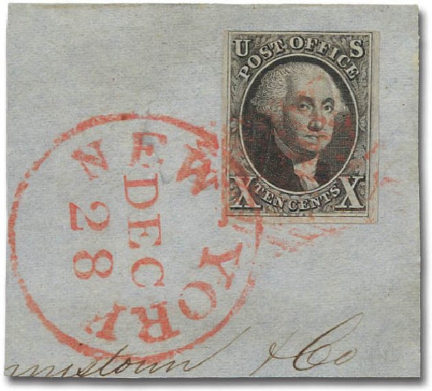 US Stamps Value Scott Cat. #2 - 10c 1847 Franklin. Daniel Kelleher Auctions, Oct 2012, Sale 632, Lot 923