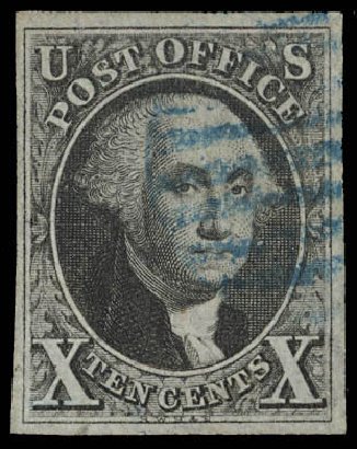Costs of US Stamps Scott Catalogue # 2: 1847 10c Franklin. Daniel Kelleher Auctions, Feb 2013, Sale 634, Lot 573