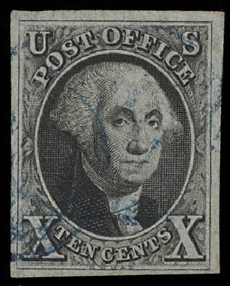 US Stamp Prices Scott 2 - 1847 10c Franklin. Daniel Kelleher Auctions, Feb 2013, Sale 634, Lot 583