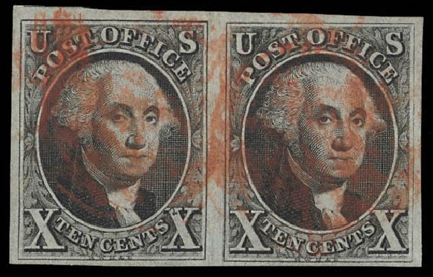 Value of US Stamp Scott #2 - 1847 10c Franklin. Daniel Kelleher Auctions, Feb 2013, Sale 634, Lot 663