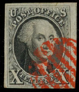 Values of US Stamps Scott Catalogue # 2: 1847 10c Franklin. Daniel Kelleher Auctions, Sep 2013, Sale 639, Lot 3083