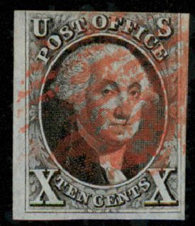 Price of US Stamp Scott 2 - 10c 1847 Franklin. Daniel Kelleher Auctions, Dec 2013, Sale 640, Lot 13