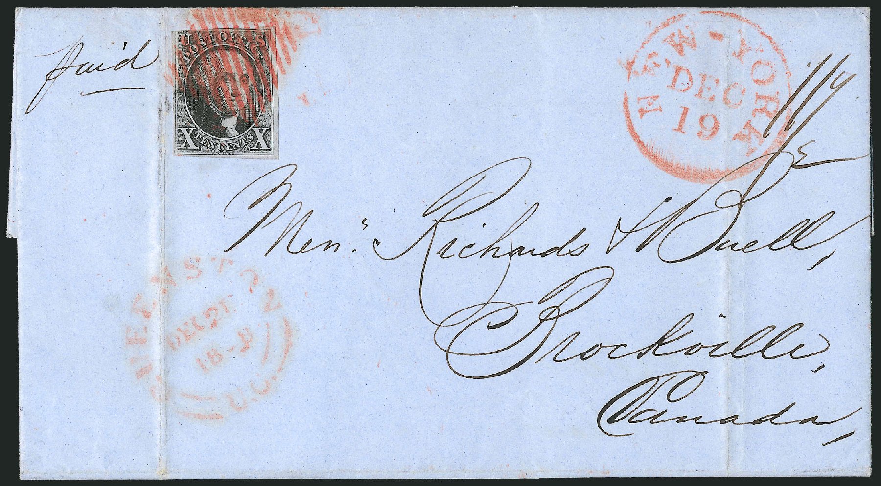 Cost of US Stamps Scott Catalog # 2 - 1847 10c Franklin. Robert Siegel Auction Galleries, Dec 2010, Sale 1002, Lot 3683