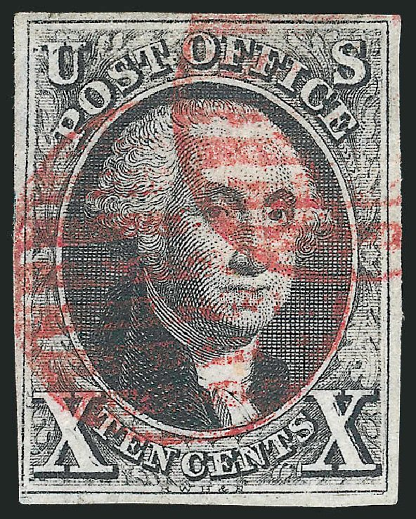 US Stamps Prices Scott 2: 10c 1847 Franklin. Robert Siegel Auction Galleries, Apr 2012, Sale 1023, Lot 2093