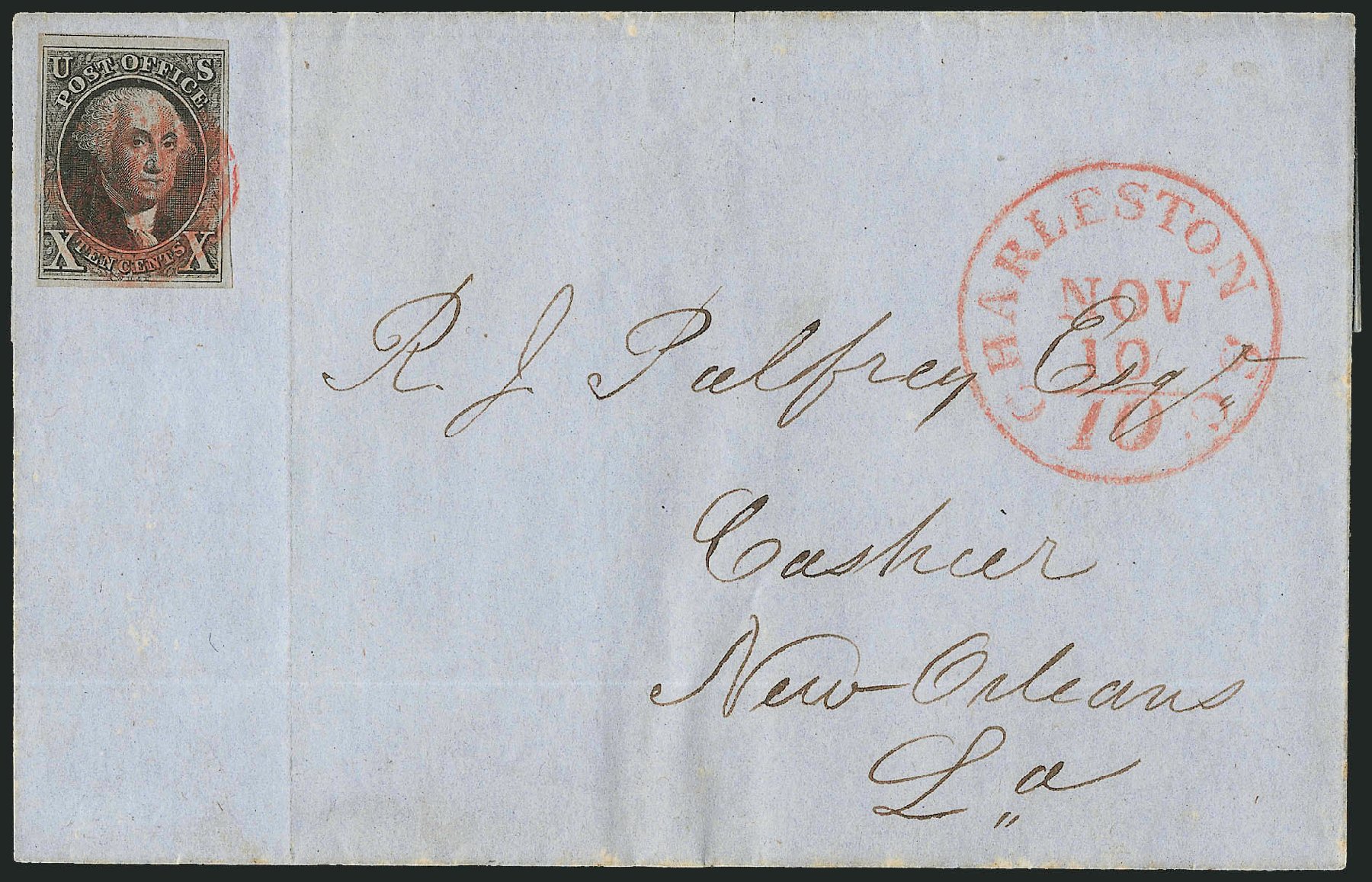 US Stamp Value Scott Cat. # 2 - 1847 10c Franklin. Robert Siegel Auction Galleries, Apr 2012, Sale 1023, Lot 2343