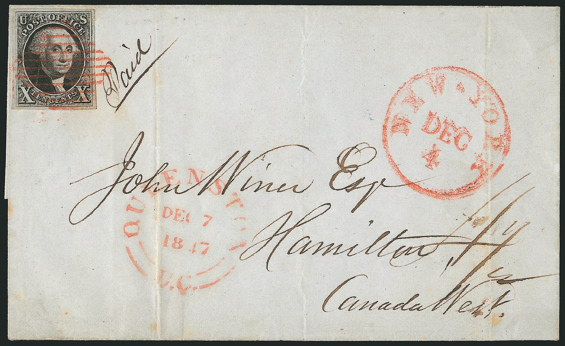 US Stamps Value Scott Cat. # 2 - 10c 1847 Franklin. Robert Siegel Auction Galleries, Apr 2012, Sale 1023, Lot 2453