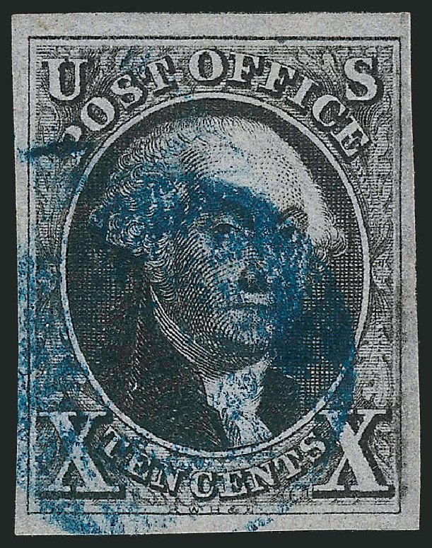 US Stamps Prices Scott #2 - 10c 1847 Franklin. Robert Siegel Auction Galleries, Dec 2012, Sale 1037, Lot 1383