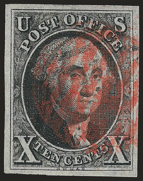 Cost of US Stamps Scott Cat. 2: 10c 1847 Franklin. Robert Siegel Auction Galleries, Jun 2009, Sale 973, Lot 23