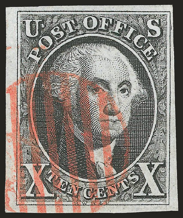 Values of US Stamp Scott Catalogue 2 - 1847 10c Franklin. Robert Siegel Auction Galleries, Jun 2009, Sale 975, Lot 1093