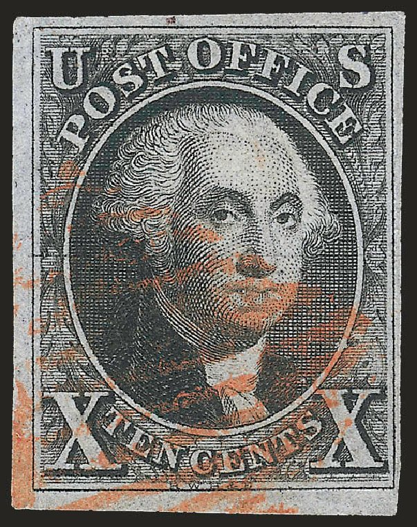 Values of US Stamps Scott Catalogue #2: 1847 10c Franklin. Robert Siegel Auction Galleries, Apr 2010, Sale 984, Lot 43