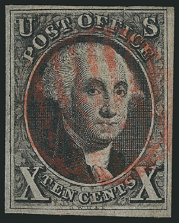 Price of US Stamps Scott Catalogue 2: 1847 10c Franklin. Robert Siegel Auction Galleries, Sep 2010, Sale 993, Lot 173