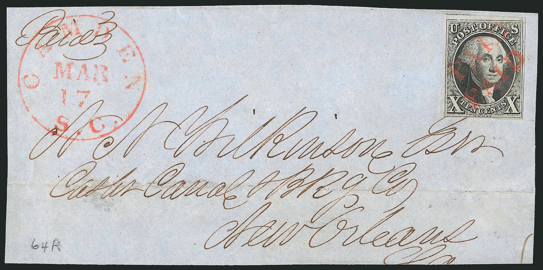 US Stamp Price Scott Cat. 2: 10c 1847 Franklin. Robert Siegel Auction Galleries, Sep 2010, Sale 993, Lot 223