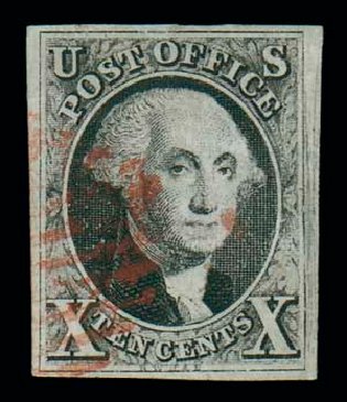 Costs of US Stamp Scott Catalogue # 2: 1847 10c Franklin. Matthew Bennett International, Jun 2007, Sale 319, Lot 1046