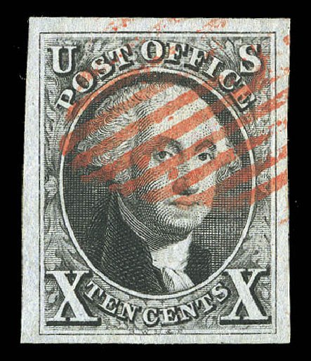 US Stamp Price Scott 2: 1847 10c Franklin. Matthew Bennett International, Sep 2012, Sale 345, Lot 6