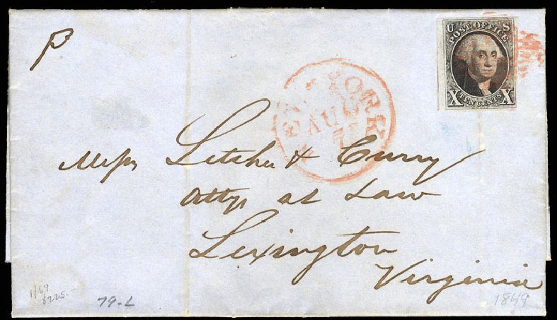 Price of US Stamps Scott Cat. 2: 10c 1847 Franklin. Cherrystone Auctions, May 2008, Sale 200805, Lot 26