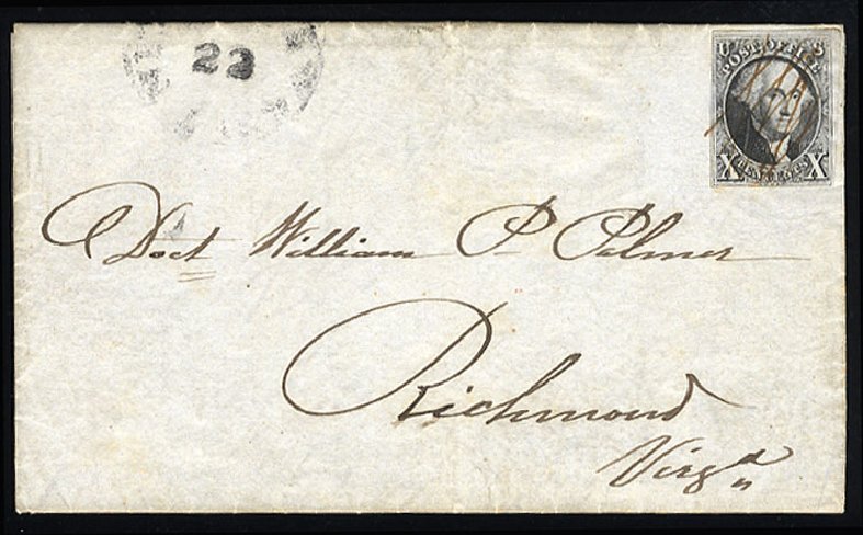 Costs of US Stamp Scott Cat. # 2: 1847 10c Franklin. Cherrystone Auctions, Apr 2010, Sale 201004, Lot 26