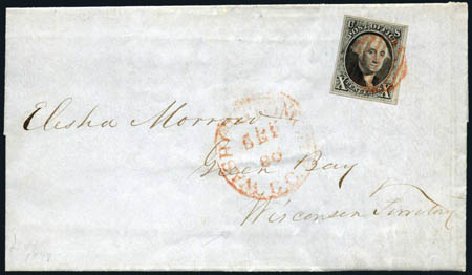 US Stamp Prices Scott Cat. # 2: 10c 1847 Franklin. Harmer-Schau Auction Galleries, Aug 2011, Sale 90, Lot 1046