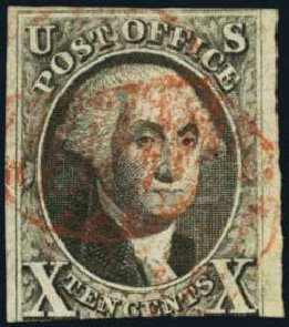 Prices of US Stamp Scott Catalogue #2 - 10c 1847 Franklin. Harmer-Schau Auction Galleries, Oct 2011, Sale 91, Lot 166