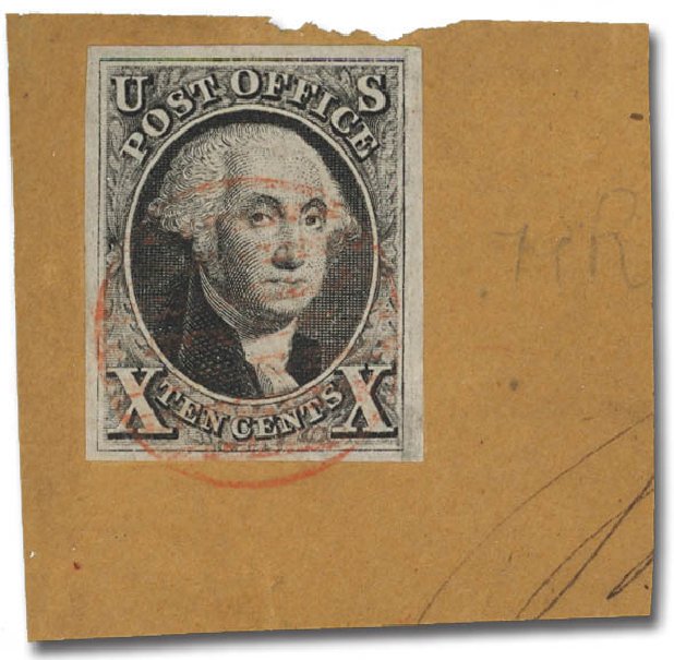US Stamp Values Scott Cat. #2: 10c 1847 Franklin. Daniel Kelleher Auctions, Feb 2013, Sale 634, Lot 576