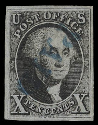 Value of US Stamp Scott Cat. #2: 1847 10c Franklin. Daniel Kelleher Auctions, Feb 2013, Sale 634, Lot 636