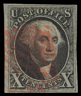 US Stamps Value Scott Catalogue 2 - 10c 1847 Franklin. Daniel Kelleher Auctions, Feb 2013, Sale 634, Lot 656