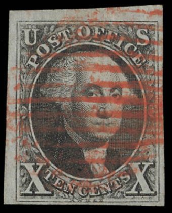 US Stamps Prices Scott 2: 10c 1847 Franklin. Daniel Kelleher Auctions, Feb 2013, Sale 634, Lot 666