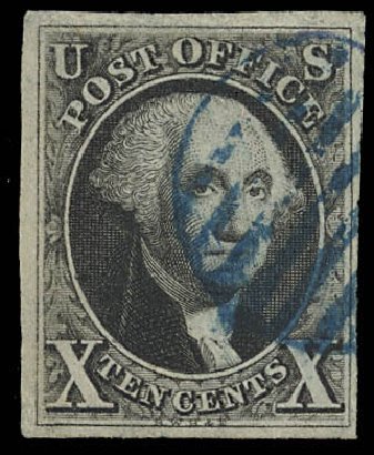 US Stamp Prices Scott #2: 10c 1847 Franklin. Daniel Kelleher Auctions, Feb 2013, Sale 634, Lot 736