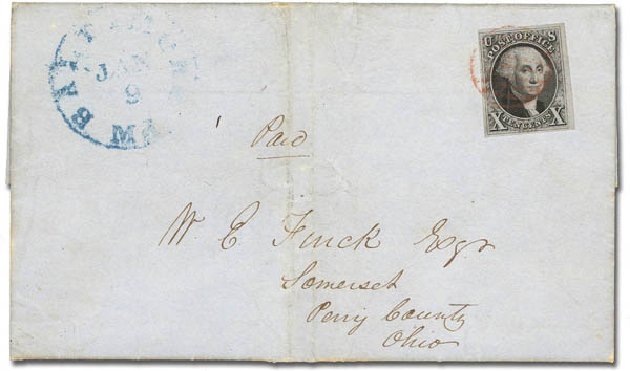 US Stamp Price Scott Cat. #2: 10c 1847 Franklin. Daniel Kelleher Auctions, Feb 2013, Sale 634, Lot 766