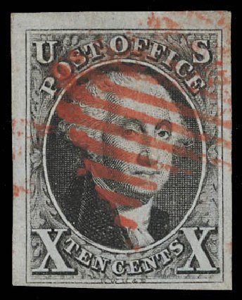 Value of US Stamp Scott Cat. # 2: 10c 1847 Franklin. Daniel Kelleher Auctions, Feb 2013, Sale 634, Lot 806