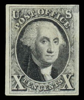 US Stamps Prices Scott Cat. #2 - 1847 10c Franklin. Daniel Kelleher Auctions, Jan 2015, Sale 663, Lot 1206