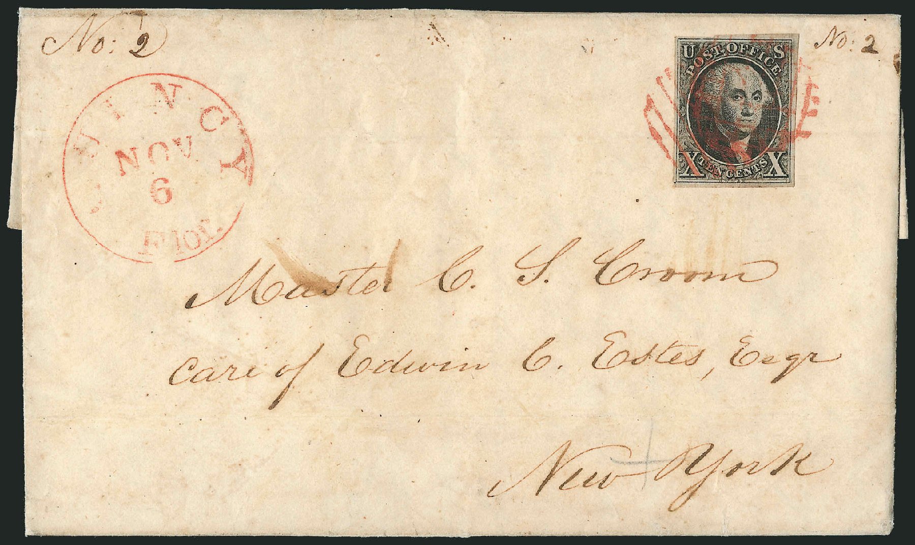 Prices of US Stamps Scott Cat. # 2 - 10c 1847 Franklin. Robert Siegel Auction Galleries, Jun 2011, Sale 1010, Lot 16