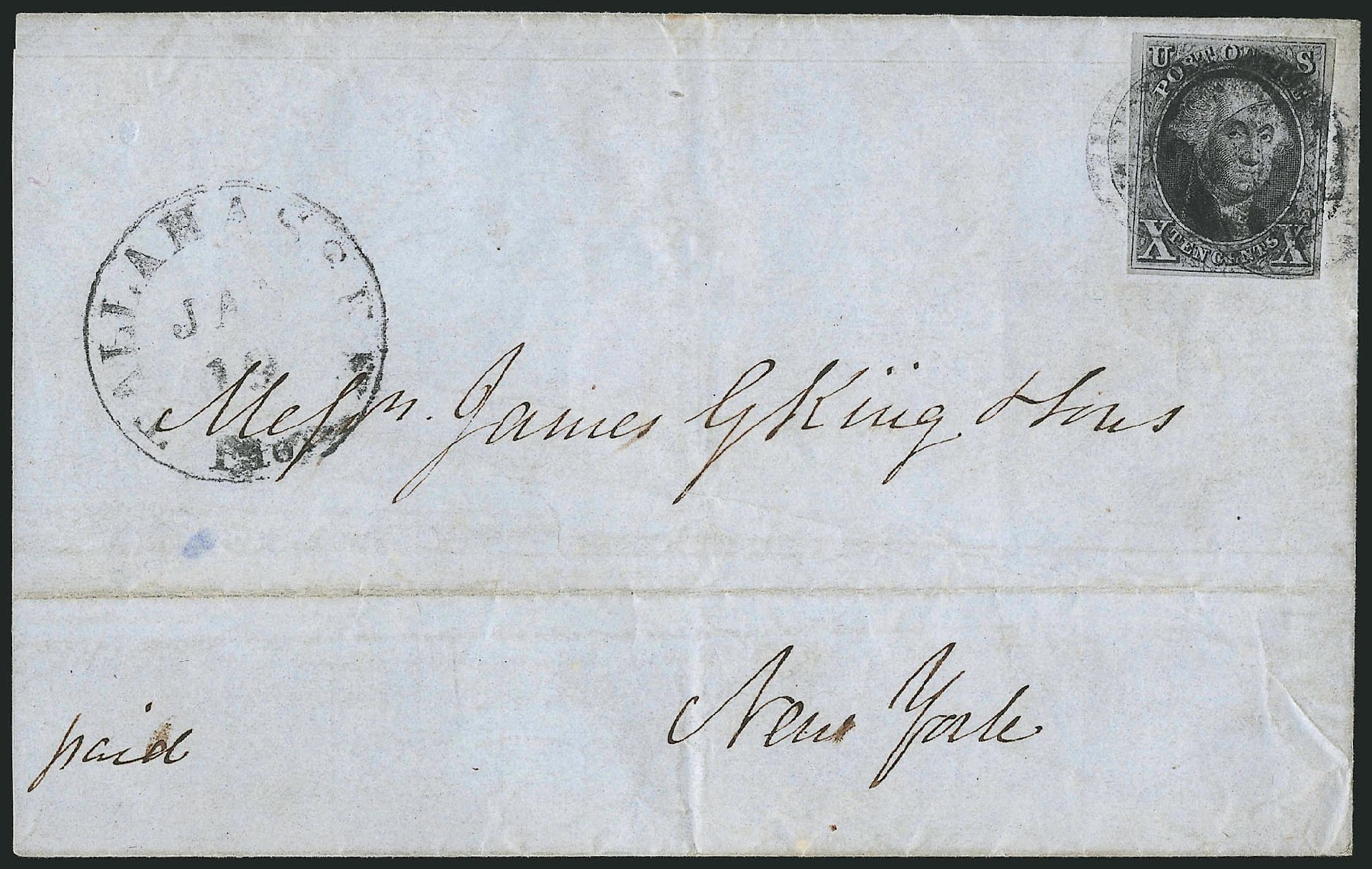 US Stamp Price Scott # 2 - 1847 10c Franklin. Robert Siegel Auction Galleries, Apr 2012, Sale 1023, Lot 2266
