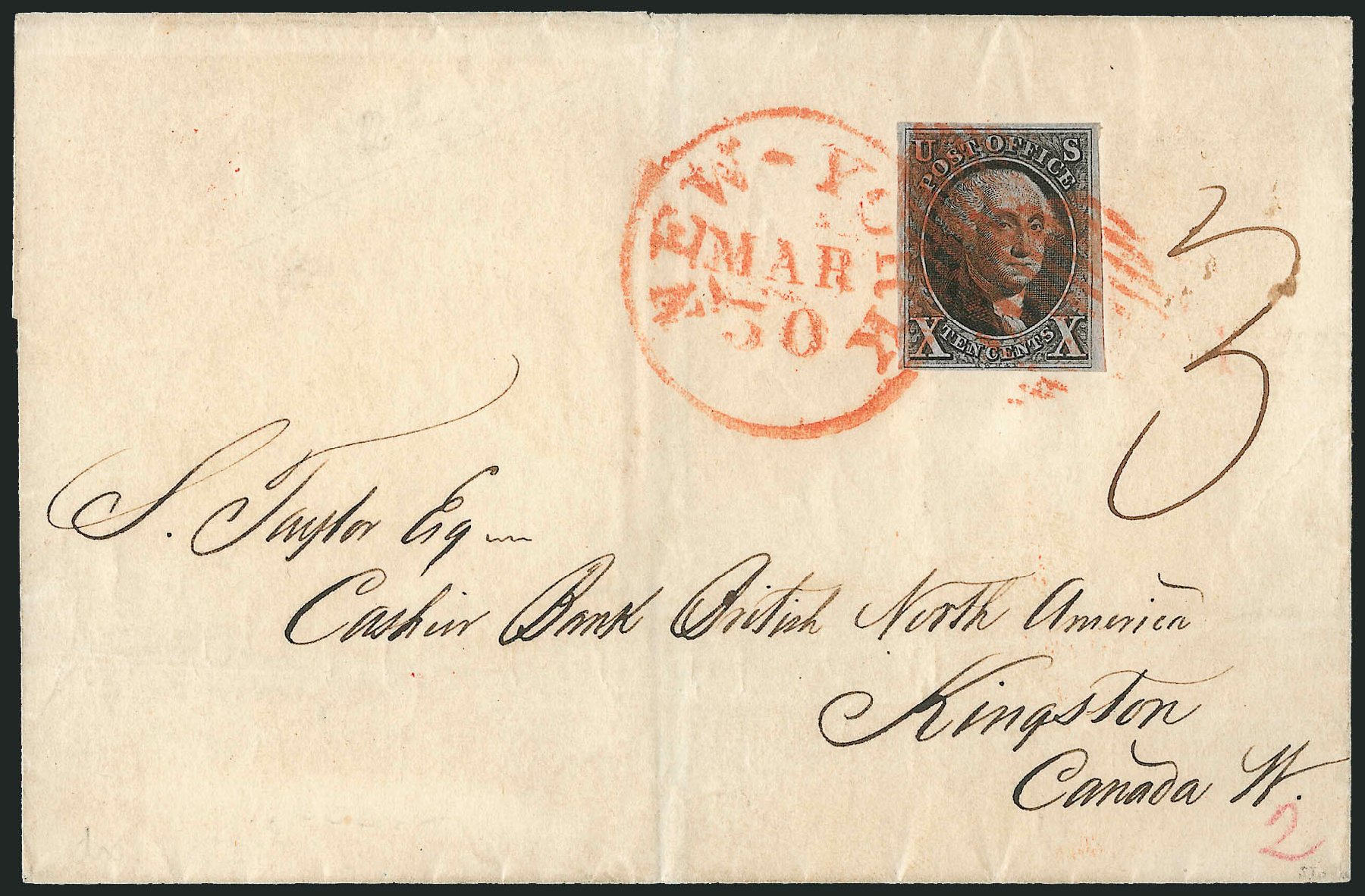 Values of US Stamp Scott Cat. #2: 1847 10c Franklin. Robert Siegel Auction Galleries, Apr 2012, Sale 1023, Lot 2466