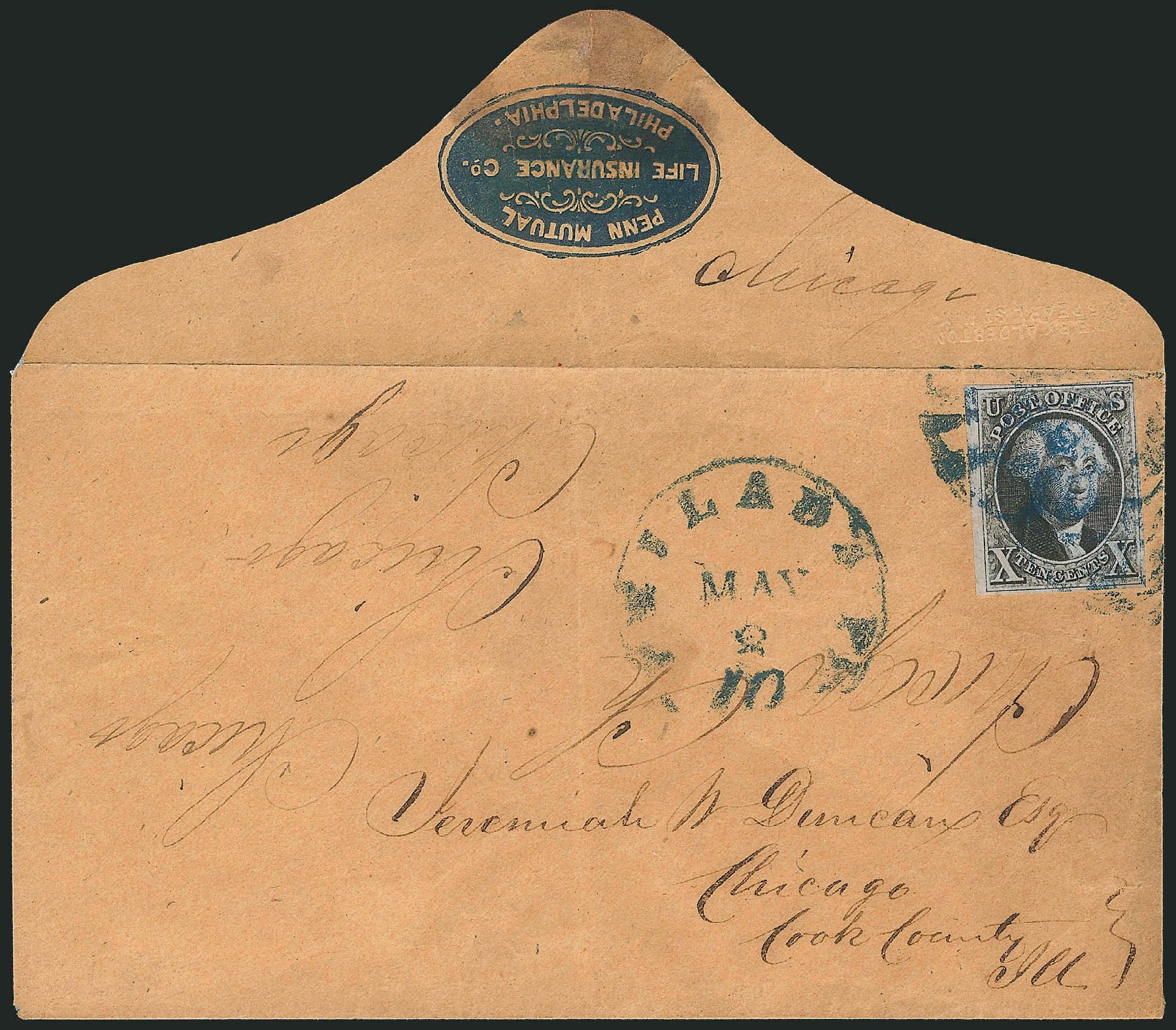 US Stamp Prices Scott Cat. # 2: 1847 10c Franklin. Robert Siegel Auction Galleries, Nov 2012, Sale 1034, Lot 6