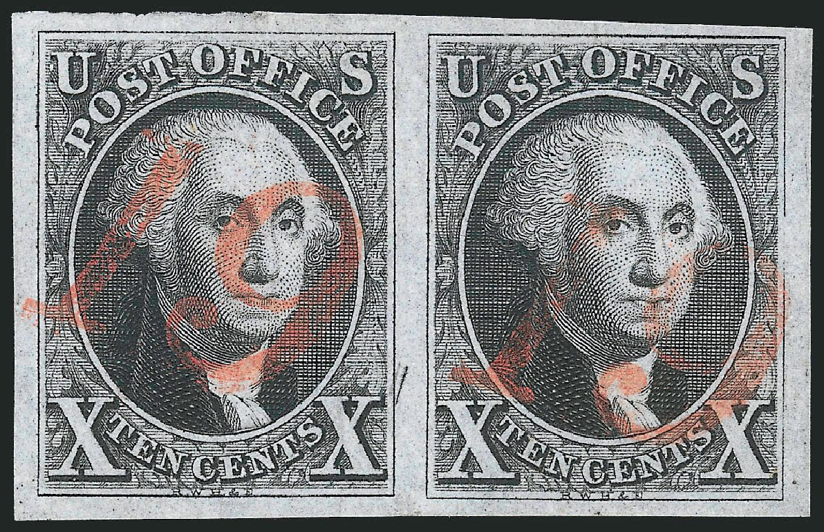 Costs of US Stamp Scott Catalog # 2 - 1847 10c Franklin. Robert Siegel Auction Galleries, Sep 2014, Sale 1078, Lot 66