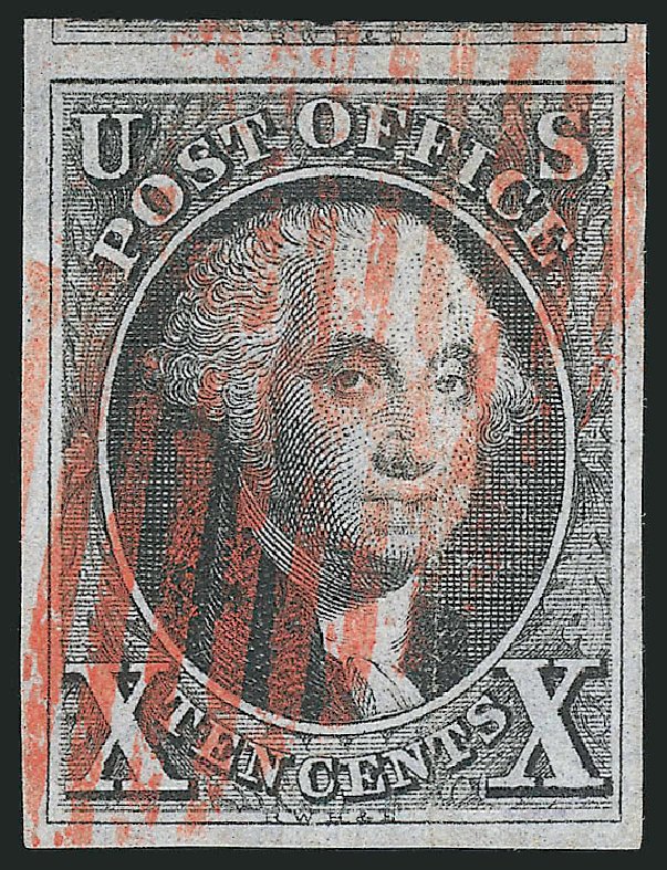 Cost of US Stamps Scott Cat. #2 - 10c 1847 Franklin. Robert Siegel Auction Galleries, Oct 2014, Sale 1082, Lot 326