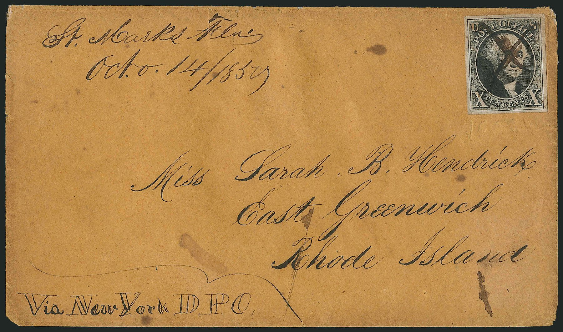 Cost of US Stamps Scott Cat. #2 - 10c 1847 Franklin. Robert Siegel Auction Galleries, Nov 2014, Sale 1084, Lot 3016