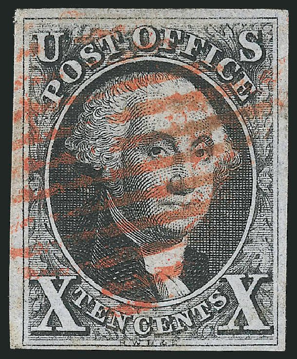 US Stamp Values Scott Catalog #2 - 10c 1847 Franklin. Robert Siegel Auction Galleries, Dec 2014, Sale 1090, Lot 1116