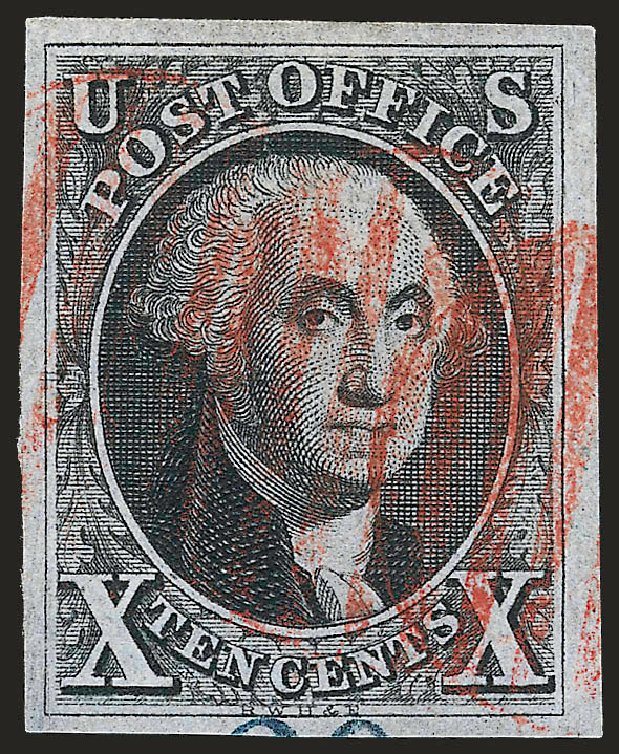 US Stamp Values Scott Catalogue #2: 1847 10c Franklin. Robert Siegel Auction Galleries, Oct 2008, Sale 963, Lot 46