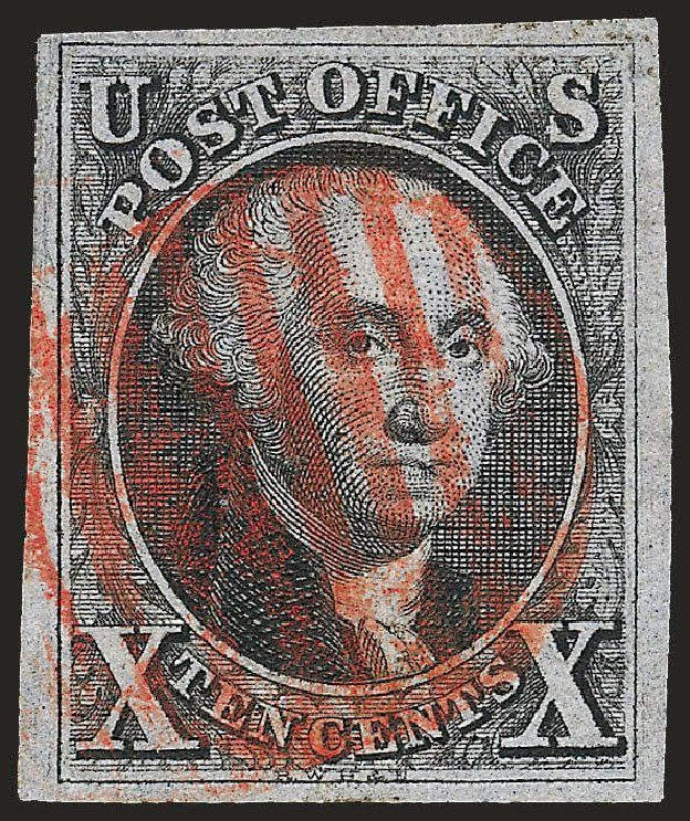 Cost of US Stamps Scott 2 - 1847 10c Franklin. Robert Siegel Auction Galleries, Oct 2008, Sale 963, Lot 56